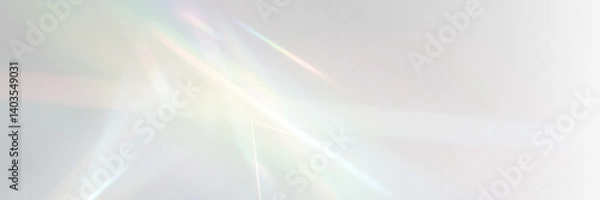 Obraz Soft pastel holographic light leak, dreamy blurred prism glow, ethereal abstract background.
