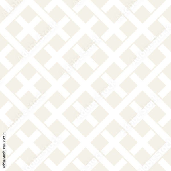 Fototapeta Weave Seamless Pattern. Stylish Repeating Texture. Black and White Geometric Vector Illustration.