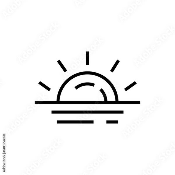 Obraz sunrise outline icon