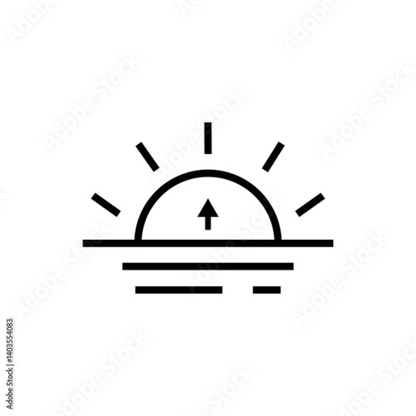 Obraz sunrise outline icon