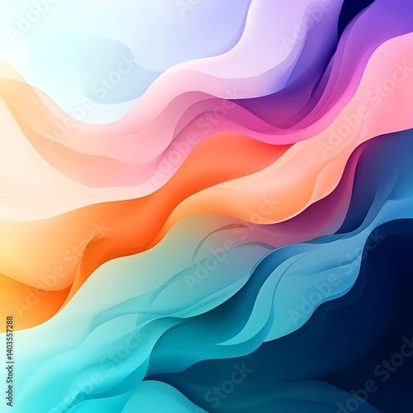 Fototapeta Abstract digital background with smooth gradients