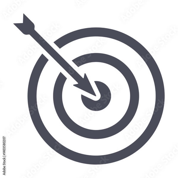 Fototapeta Arrow and Shield Icon – Symbol of Protection, War Strategy, and Defense