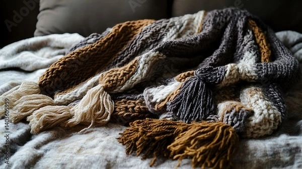Fototapeta wool and rope