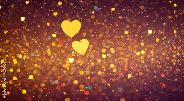 Obraz Golden Hour Hearts AI Generated