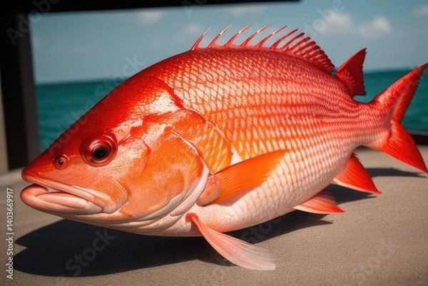 Fototapeta Fresh Red Snapper Fish 