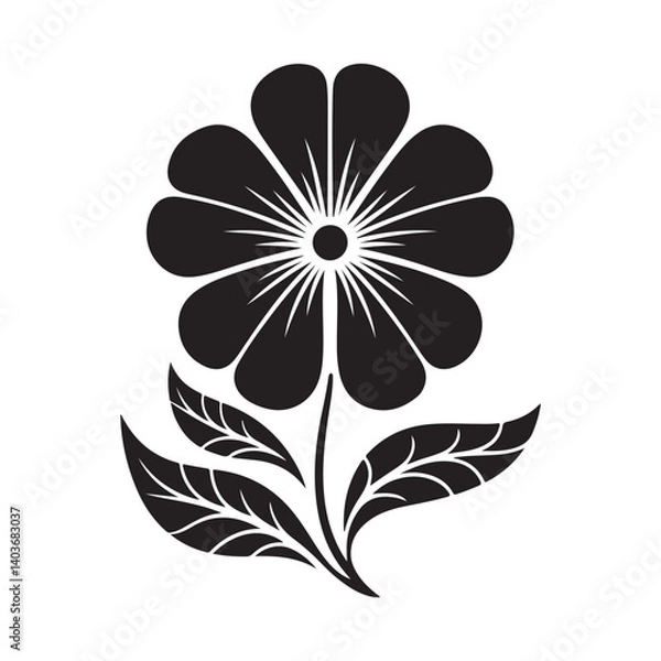 Obraz Flower vector silhouette 
