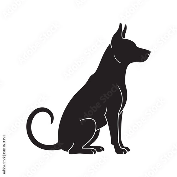 Obraz Silhouette of a Dog