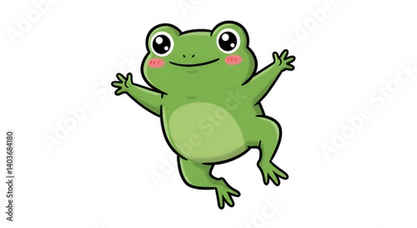 Obraz Happy Frog Jumping – No Background