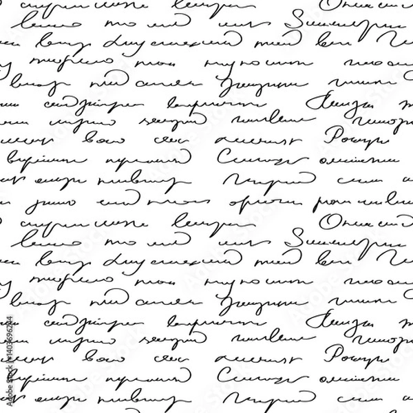 Obraz seamless pattern with handwritten text