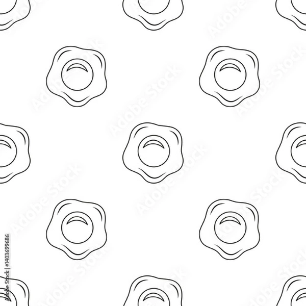 Obraz fried egg seamless pattern
