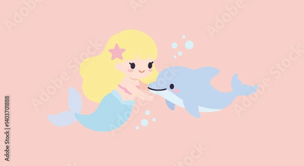 Obraz Fairy girls in colorful dresses playing together in detailed vector art