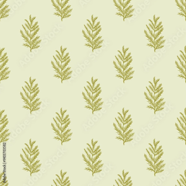 Fototapeta Tropically Palm Leaves Seamless Vector Pattern Design