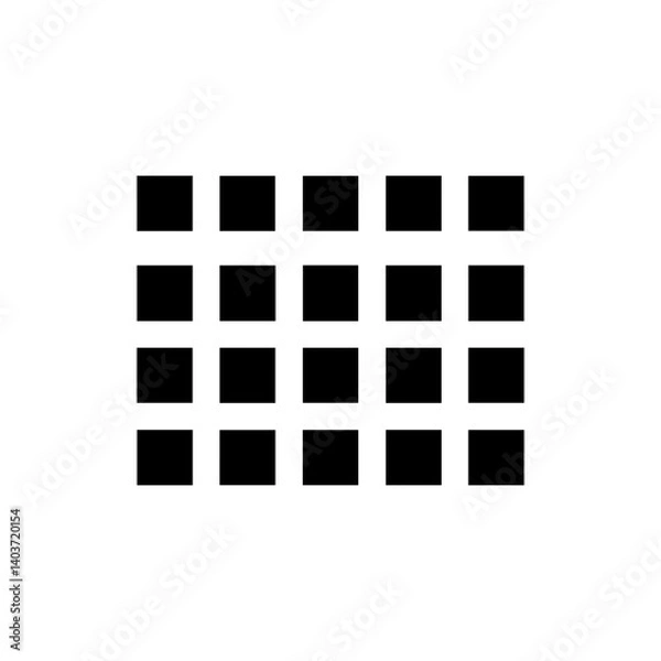 Fototapeta Grid view icon with squares symbolizing an option to view data in grid format