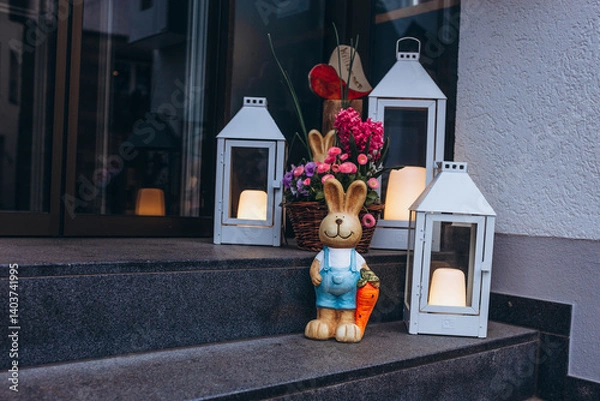 Obraz City Easter decor, spring city