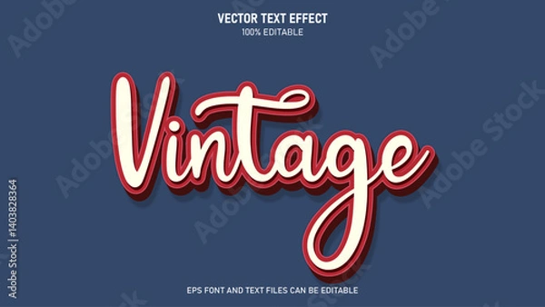 Fototapeta Retro vintage editable text effect