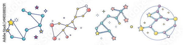 Fototapeta constellation icon, constellation vector illustration-simple illustration of constellation, perfect for constellation logos and icons