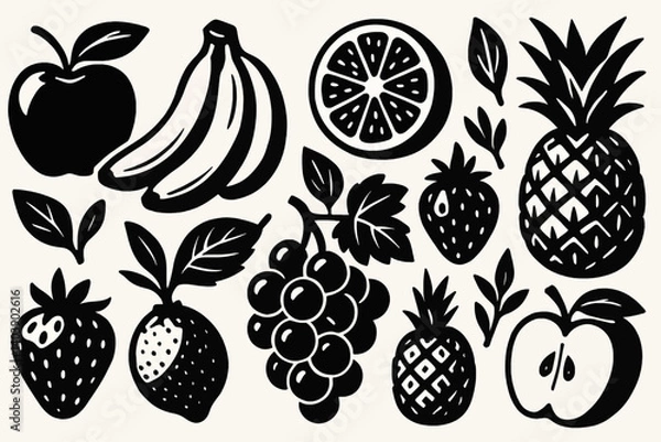 Fototapeta Minimalist black-and-white vector illustrations featuring various themes like nature, space, technology, or animals, with clean lines and seamless compositions, showcasing intricate, dynamic designs.