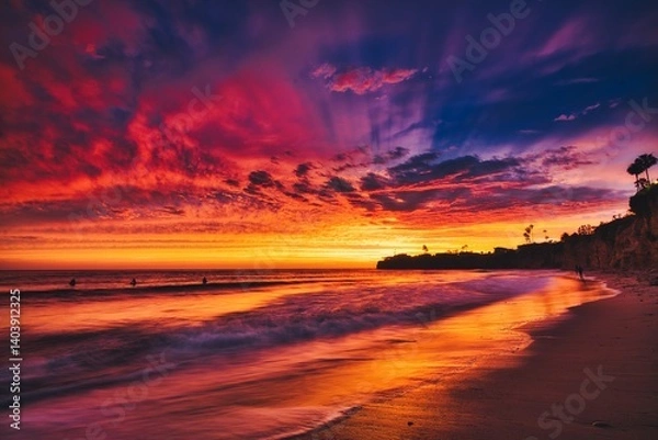 Obraz sunset on the beach