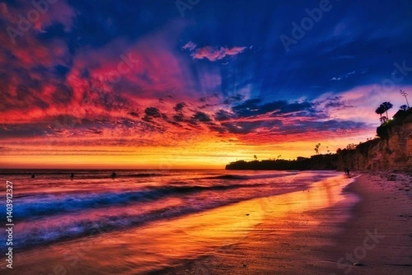 Obraz sunset on the beach