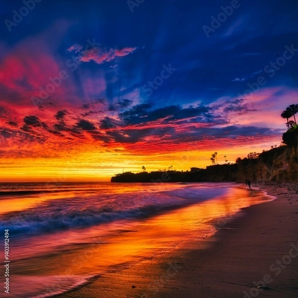 Obraz sunset at the beach