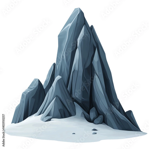 Fototapeta A Sherpa guide wearing a woolen hat and bright jacket, trekking across a challenging trail in the Everest region on transparent png background. Ai generated