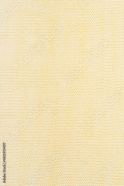 Obraz Sweater or scarf fabric texture large knitting. Knitted jersey background with a relief pattern. Wool hand- machine, handmade, yellow.