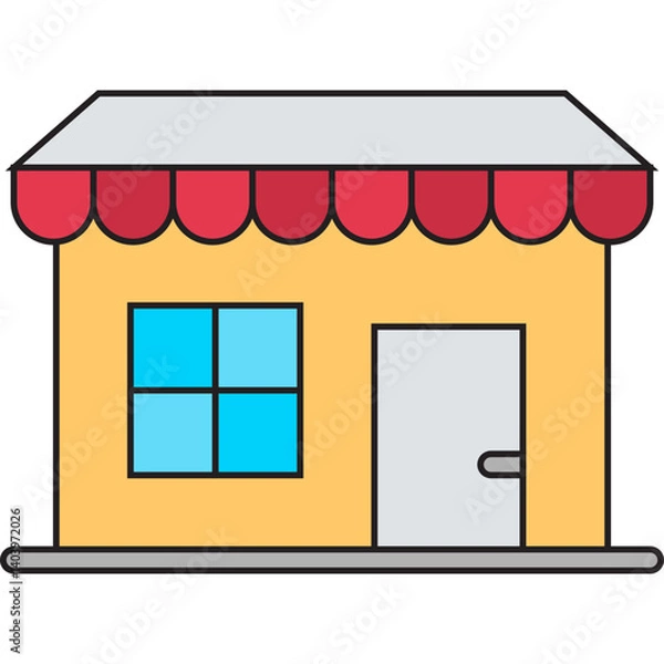 Fototapeta Local Business icon single vector illustration