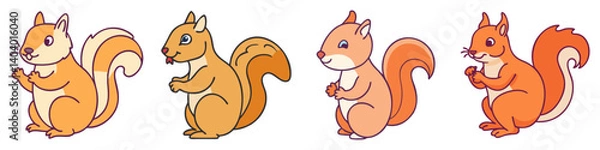 Fototapeta squirrel icon, squirrel vector illustration-simple illustration of squirrel, perfect for squirrel logos and icons