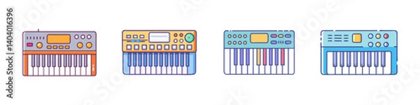 Fototapeta synthesizer icon, synthesizer vector illustration-simple illustration of synthesizer, perfect for synthesizer logos and icons