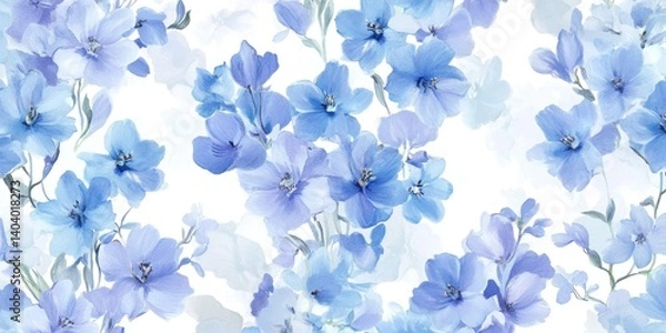 Obraz Delicate Light Blue Floral Print