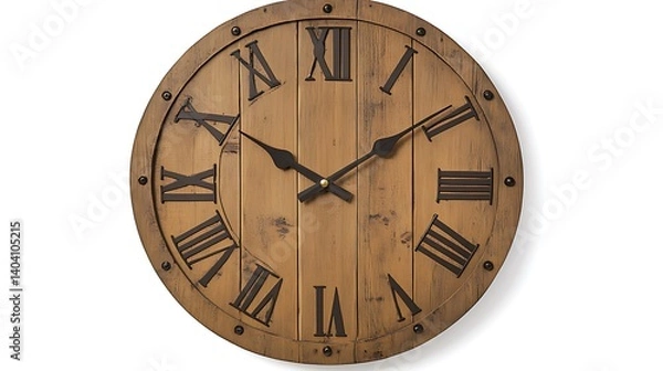 Obraz Wooden wall clock with Roman numerals
