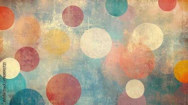 Fototapeta Abstract artwork with colorful overlapping circles