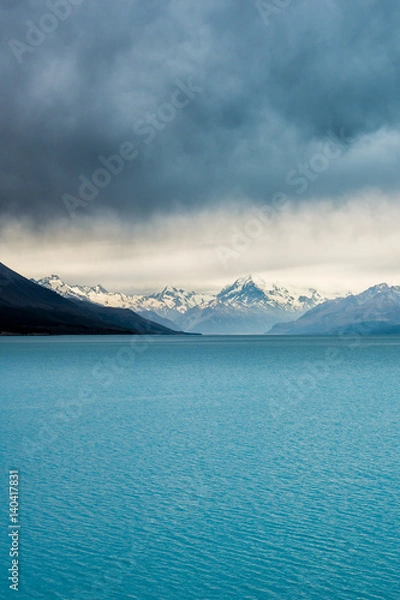 Obraz Dramatic clouds over Mount Cook/Aoraki