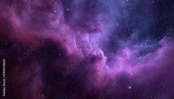 Obraz purple nebula cloud space background