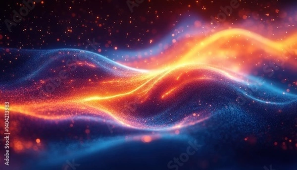 Fototapeta Illuminated Interface with LED Cables and Fiber Optics