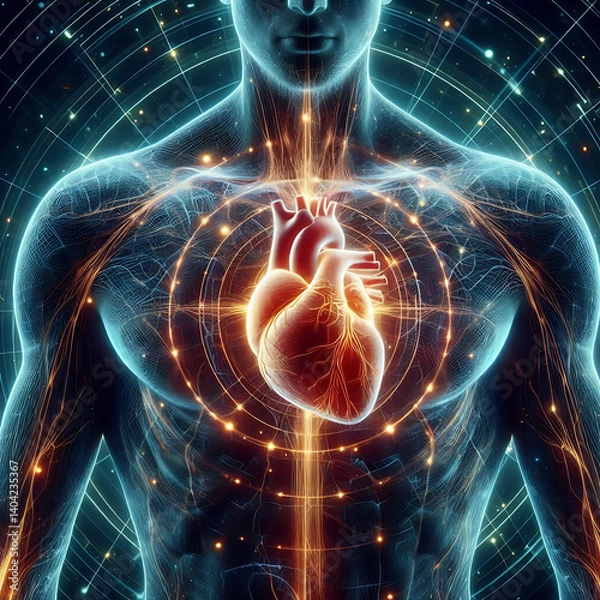 Obraz 3D illustration of Heart - Part of Human Organic.