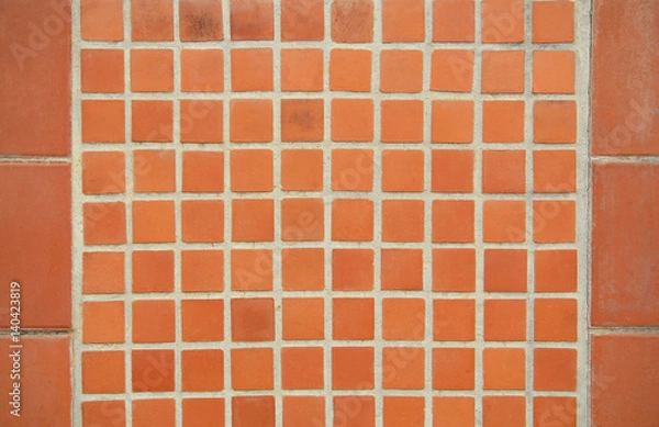 Fototapeta Background and texture on pattern Earthenware Mosaic tiles