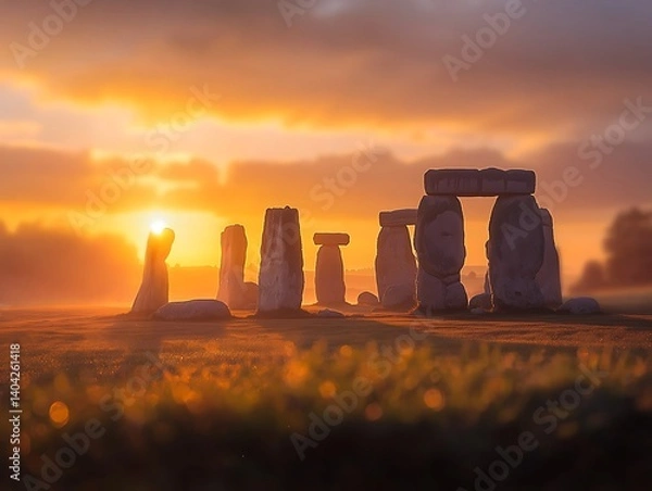 Fototapeta Sunrise over Stonehenge