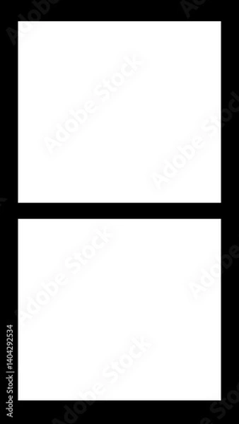 Obraz black portrait video photo double frame