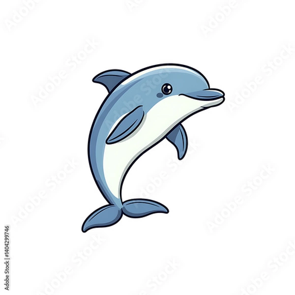Fototapeta Cute dolphin jumping