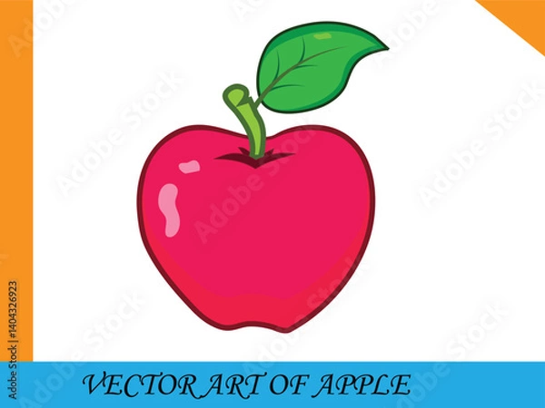 Fototapeta VECTOR ART OF APPLE WHICH IS HELPFULL FOR A DESIGNER TO MAKE APPLE DESIGN OR FRUIT BOOK.