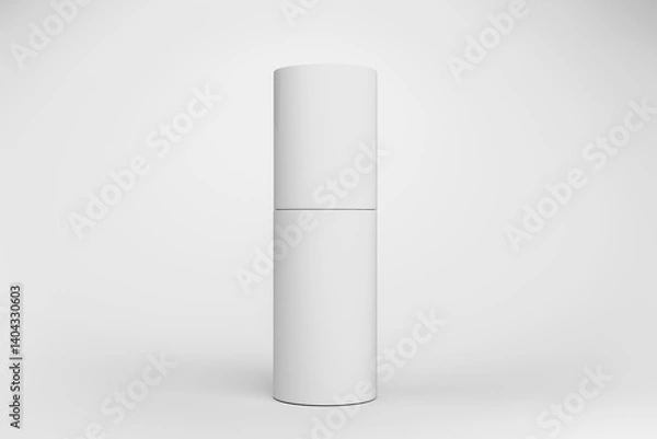 Obraz Blank packaging cosmetic without any labels intended for packaging design 3D render.