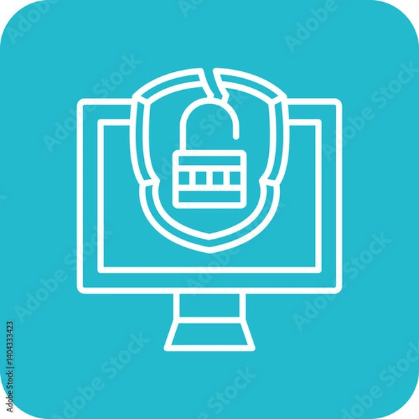 Fototapeta Unsecure Icon