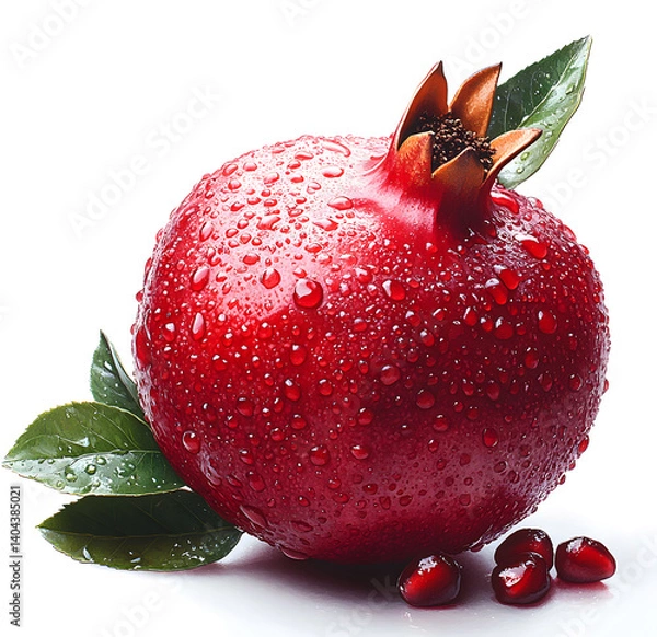 Obraz Vibrant Pomegranate Fruit with Water Drops and Seeds