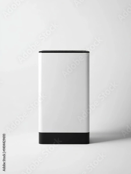 Fototapeta 3D Render of a Compact Air Purifier Design on a Clean White Isolated Background with Minimalist and Professional Composition