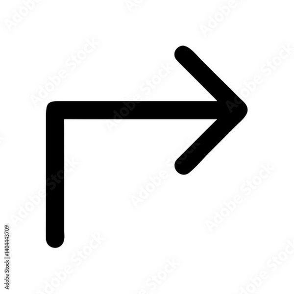 Fototapeta Corner Arrow Pointing Outward Right Icon Design