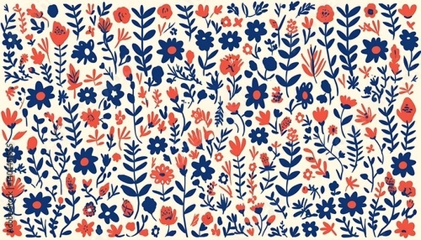 Fototapeta Floral Pattern Background Design (2)