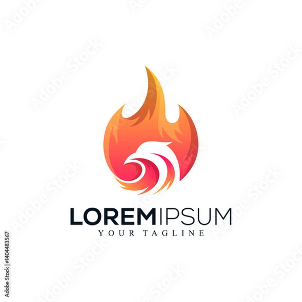 Fototapeta Abstract eagle logo design