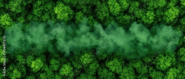 Obraz Lush Forest with Mist