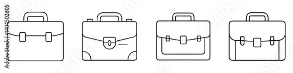 Fototapeta briefcase icon, briefcase line art - simple line art of briefcase, perfect for briefcase logos and icons